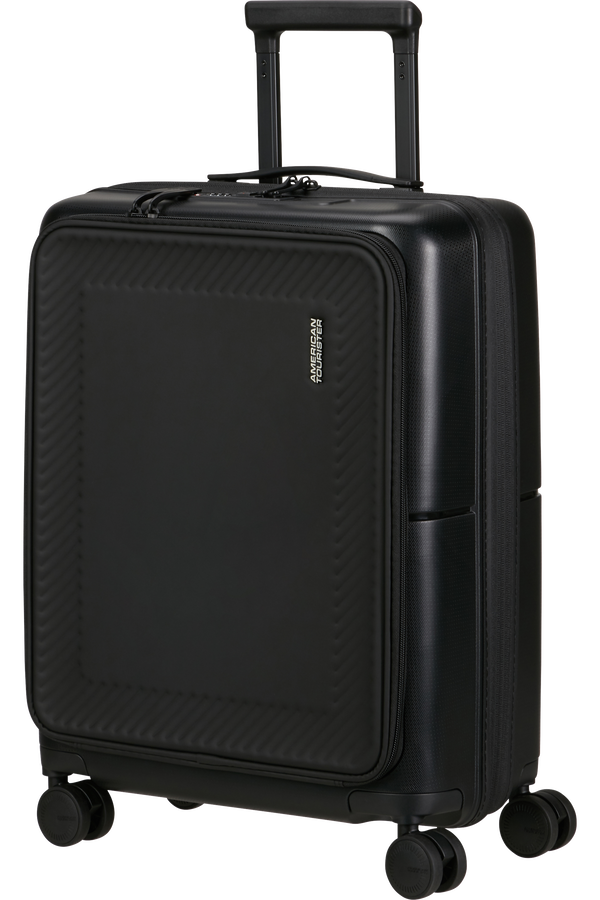 American Tourister DashPop Spinner Expandable Frontloader 55cm  True Black American Tourister DashPop Spinner Expandable Frontloader 55cm  True Black
