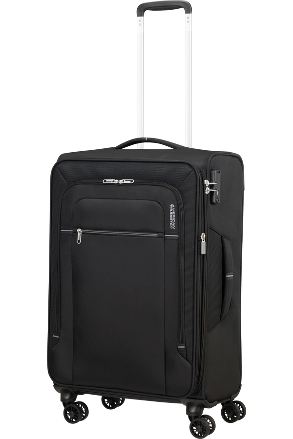 American Tourister Crosstrack Spinner Expandable 67cm  Black/Grey American Tourister Crosstrack Spinner Expandable 67cm  Black/Grey