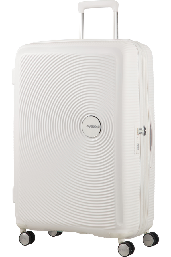 American Tourister Soundbox Spinner Expandable 77cm Pure White