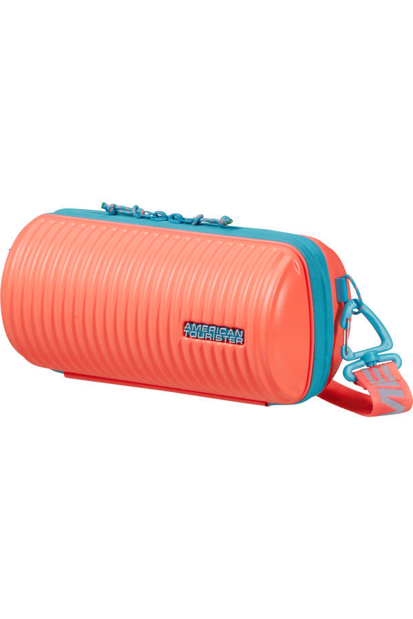 American Tourister Rollio Cross Body  Coral/Blue