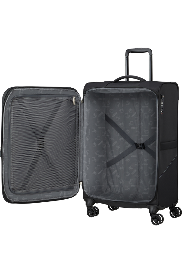 American Tourister SummerRide Spinner M EXP TSA 69cm Fekete American Tourister SummerRide Spinner M EXP TSA 69cm Fekete