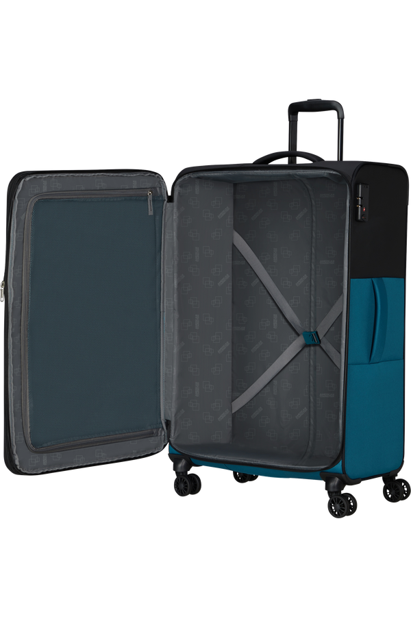 American Tourister Daring Dash Spinner Expandable TSA L  Fekete/K&eacute;k